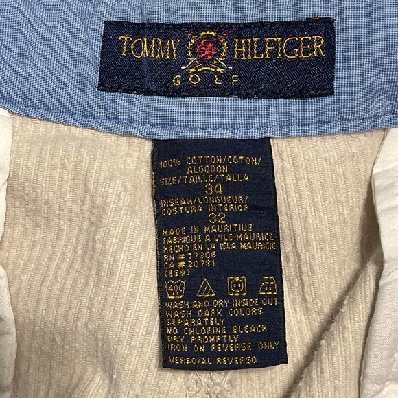 Tommy Hilfiger Cream Color Cordorouy Pleated Pants 34 x 32 Pre-owned - Picture 5 of 8